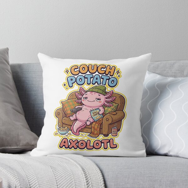 Item preview, Couch Potato Axolotl designed and sold by LOVEARTDESIGN.