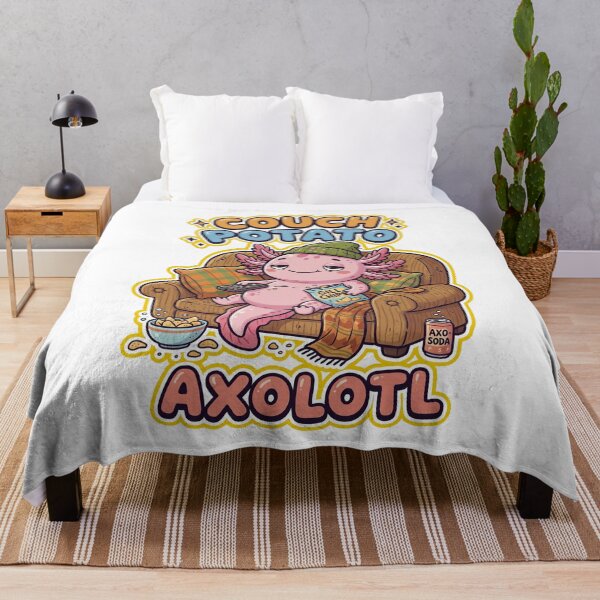 Item preview, Couch Potato Axolotl designed and sold by LOVEARTDESIGN.