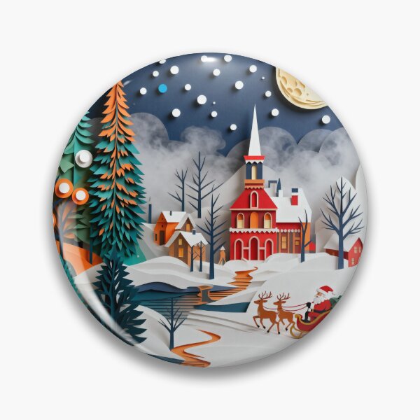 Item preview, Magical Christmas Village With Santa And His Sleigh designed and sold by GaffaDesigns.