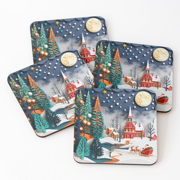 Item preview, Magical Christmas Village With Santa And His Sleigh designed and sold by GaffaDesigns.