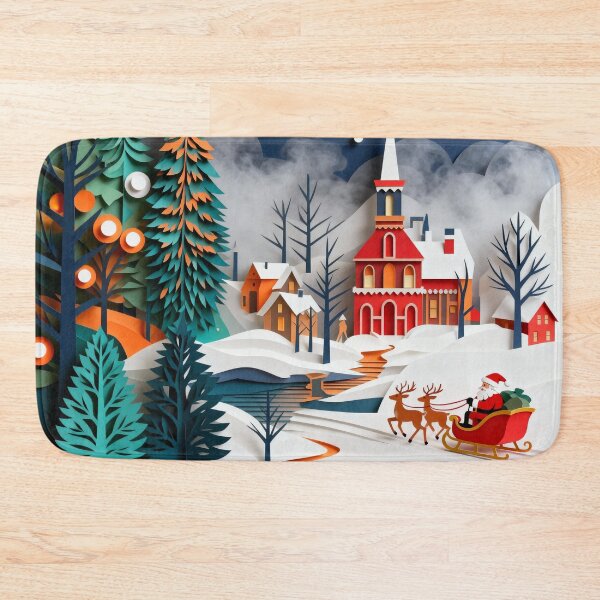 Item preview, Magical Christmas Village With Santa And His Sleigh designed and sold by GaffaDesigns.