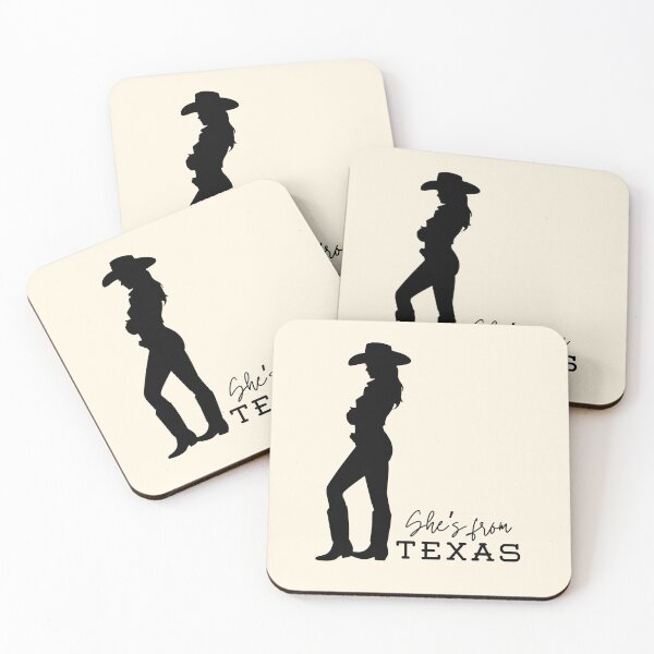 Item preview, She’s From Texas Cowgirl Silhouette designed and sold by SimplyJasper.