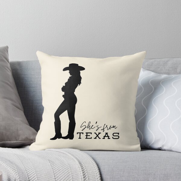Item preview, She’s From Texas Cowgirl Silhouette designed and sold by SimplyJasper.