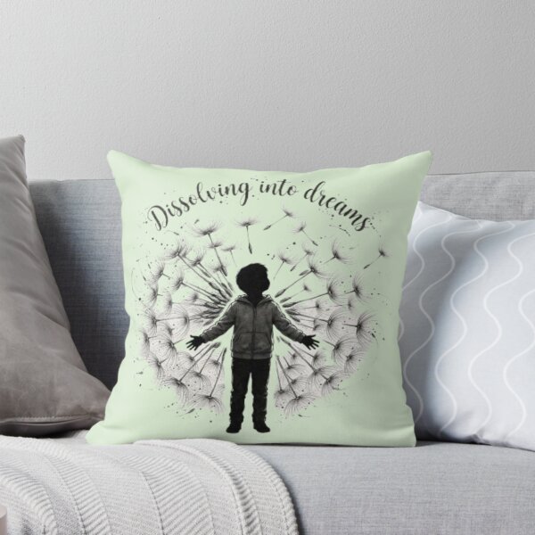 Item preview, Dissolving into Dreams – Surreal Dandelion Child Silhouette Ink Art designed and sold by Nakrisa.