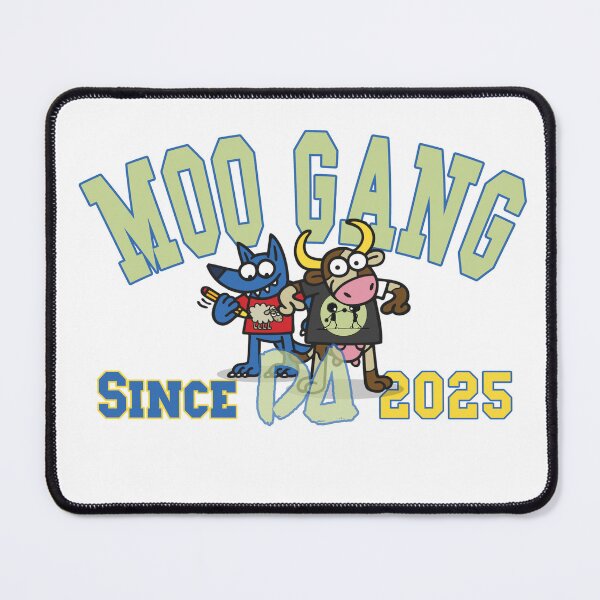 Item preview, Moo Gang Vintage Varsity Mascot Funny Cow Blue Wolf Artist Athletic College Streetwear Graphic designed and sold by DesignArtist.ia.