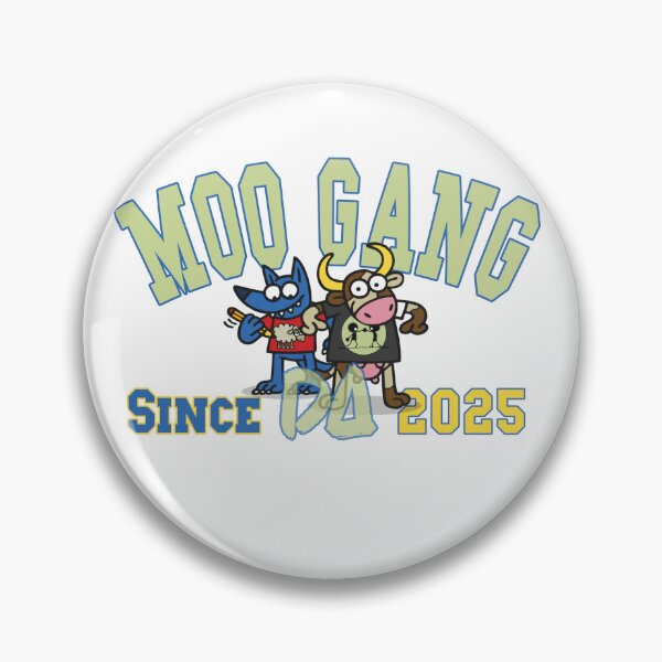 Item preview, Moo Gang Vintage Varsity Mascot Funny Cow Blue Wolf Artist Athletic College Streetwear Graphic designed and sold by DesignArtist.ia.