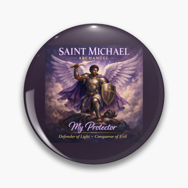 Item preview, Saint Michael the Archangel Christian Art designed and sold by WordsplusFabric.