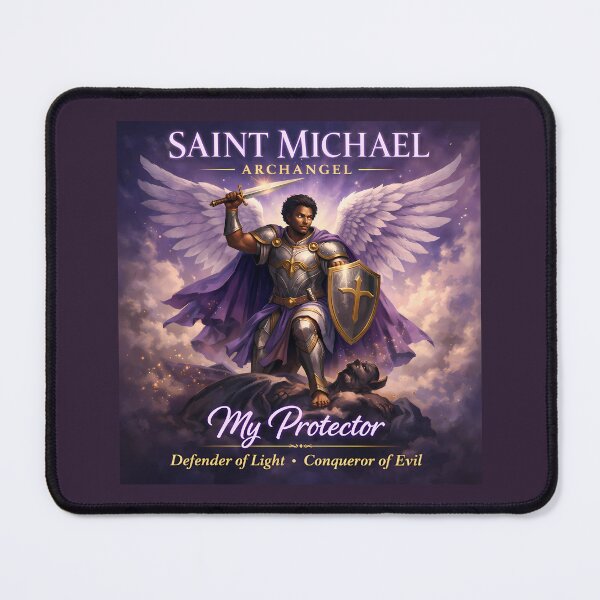 Item preview, Saint Michael the Archangel Christian Art designed and sold by WordsplusFabric.