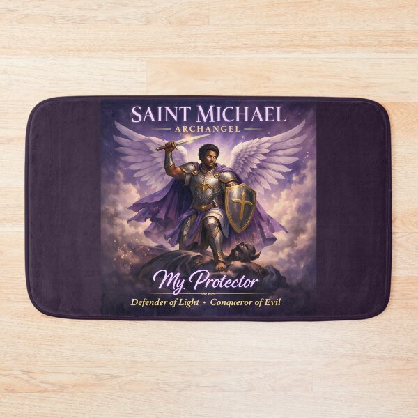 Item preview, Saint Michael the Archangel Christian Art designed and sold by WordsplusFabric.