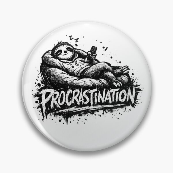 Item preview, Procrastination Nation — Funny Sloth Ink Art Design designed and sold by lionnn.