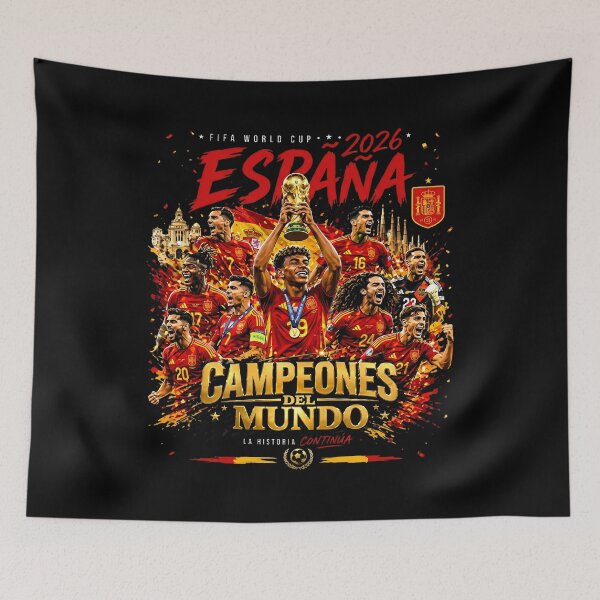 Item preview, Spain - FIFA World Cup 2026 - Campeones Del Mundo - La Historia Continúa - Lamine Yamal - Rodri - Nico Williams - Marc Cucurella - Dani Olmo - Unai Simón - Álvaro Morata designed and sold by cozygamerstore.