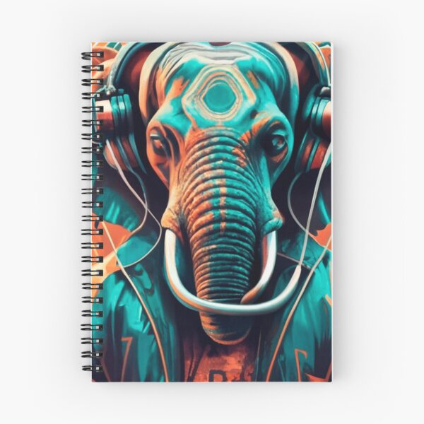 Item preview, Cyberpunk Elephant DJ - Futuristic Synthwave Music Art designed and sold by Outlet Raloel.