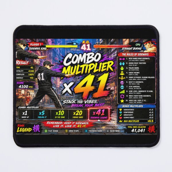 Item preview, 41 (forty-ooooone) SIDEWAYS SOCIETY COLLECTION - GAMING - Combo Multiplier x41 - Sideways King designed and sold by WheelieGdArt.