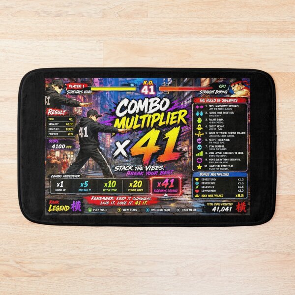 Item preview, 41 (forty-ooooone) SIDEWAYS SOCIETY COLLECTION - GAMING - Combo Multiplier x41 - Sideways King designed and sold by WheelieGdArt.