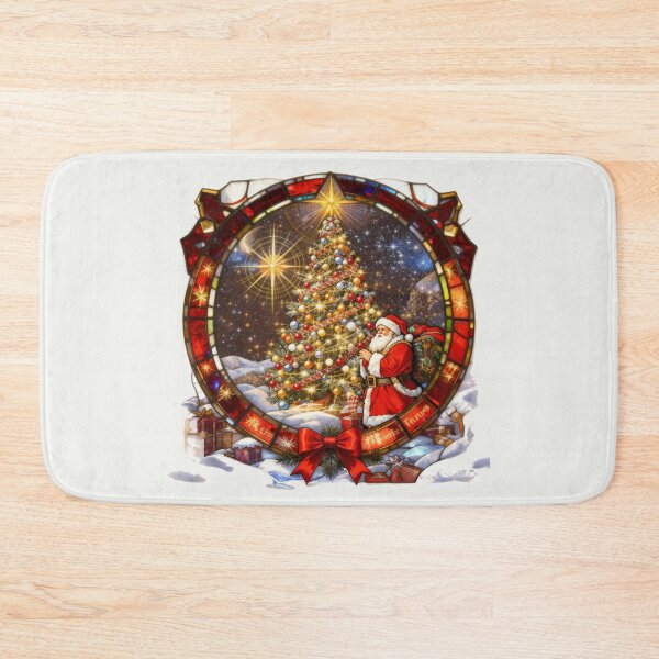 Item preview, Vintage Santa Claus And Christmas Tree Traditional Christmas designed and sold by GaffaDesigns.