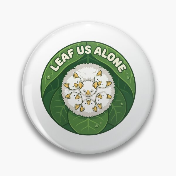 Item preview, Leaf Us Alone Cute Honduran White Bat Funny Pun designed and sold by Arc2020.