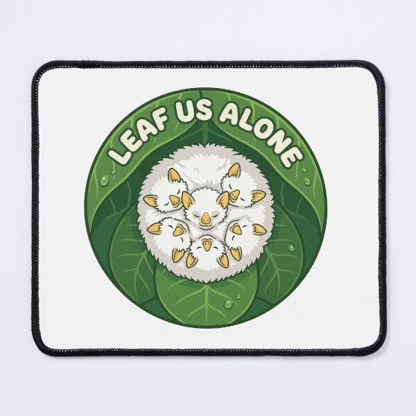 Item preview, Leaf Us Alone Cute Honduran White Bat Funny Pun designed and sold by Arc2020.