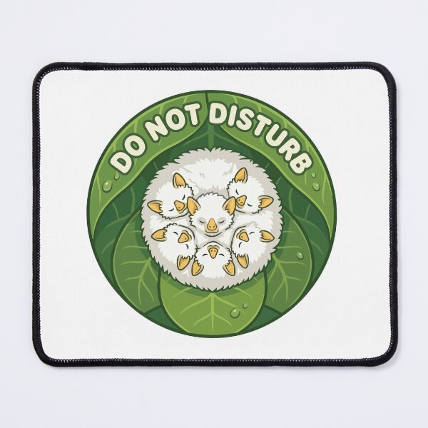 Item preview, Do Not Disturb Kawaii Honduran White Bat Sleepover designed and sold by Arc2020.