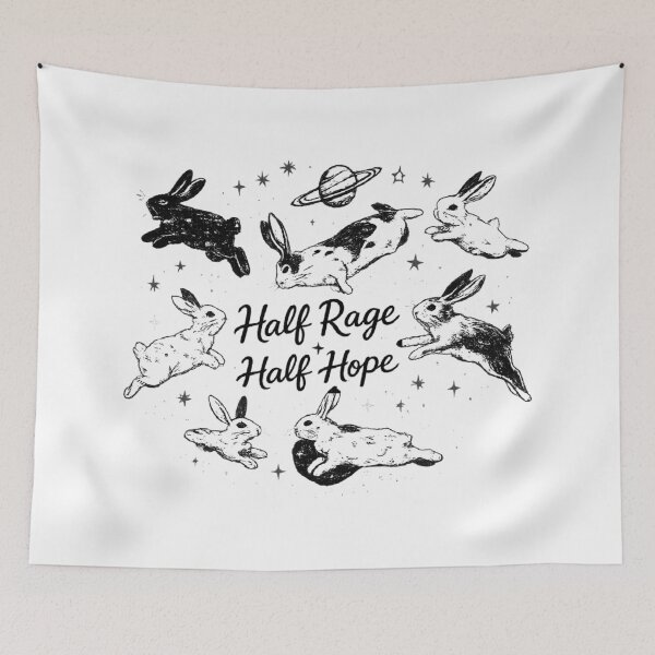 Item preview, Half Rage Half Hope,Rage Resistance Rabbit designed and sold by CloudyPress.