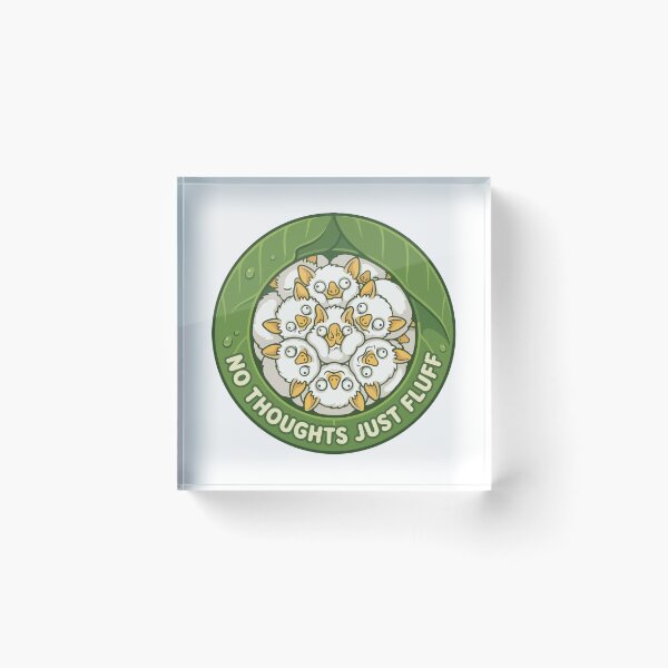 Item preview, No Thoughts Just Fluff Honduran White Bat Meme Art designed and sold by Arc2020.