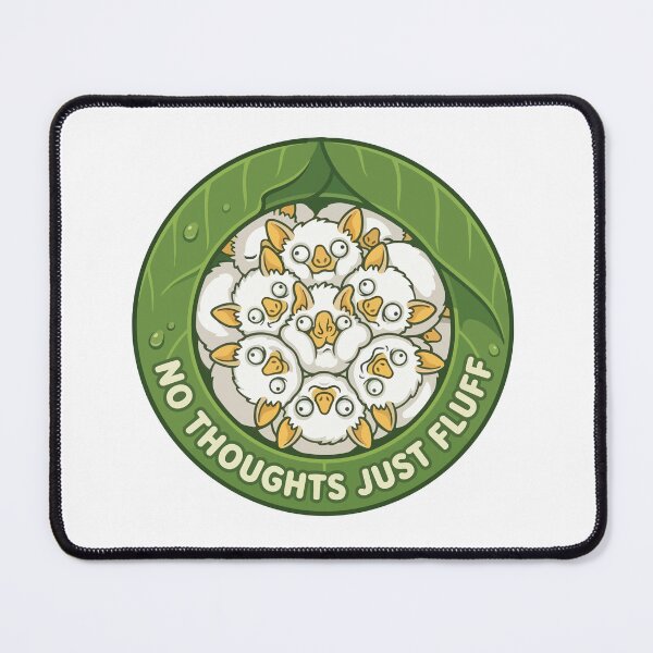 Item preview, No Thoughts Just Fluff Honduran White Bat Meme Art designed and sold by Arc2020.