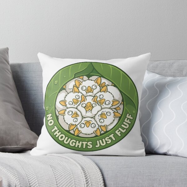 Item preview, No Thoughts Just Fluff Honduran White Bat Meme Art designed and sold by Arc2020.