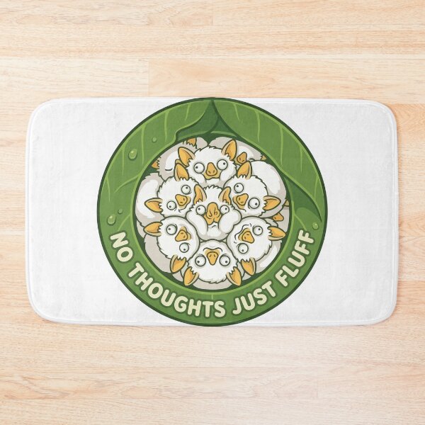 Item preview, No Thoughts Just Fluff Honduran White Bat Meme Art designed and sold by Arc2020.