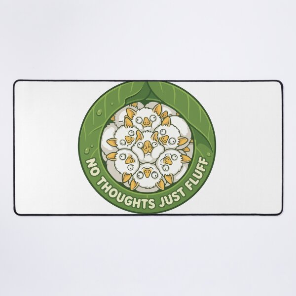 Item preview, No Thoughts Just Fluff Honduran White Bat Meme Art designed and sold by Arc2020.