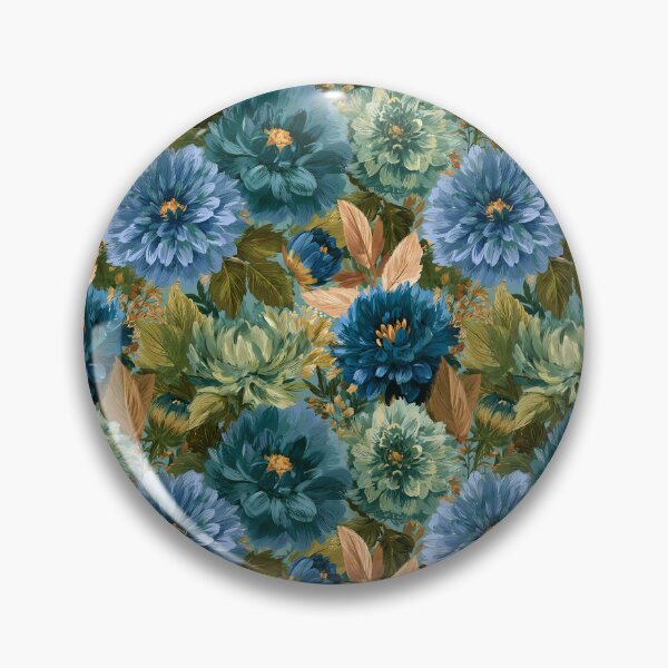 Item preview, Elegant Dahlias Flower  - Botanical Garden Pattern  - One Year Anniversary Gifts designed and sold by RoyalStarsPatts.