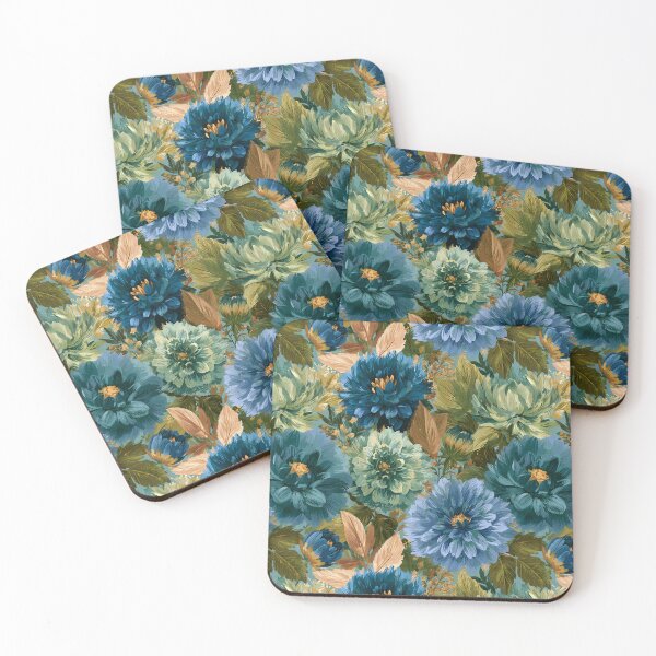 Item preview, Elegant Dahlias Flower  - Botanical Garden Pattern  - One Year Anniversary Gifts designed and sold by RoyalStarsPatts.