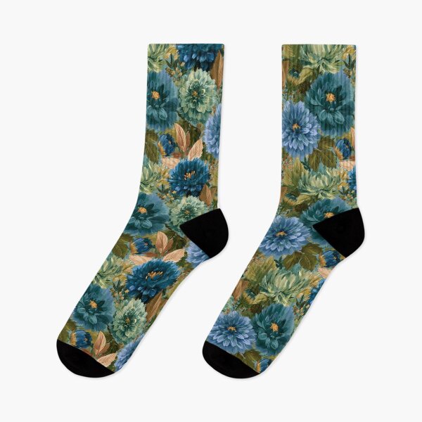 Item preview, Elegant Dahlias Flower  - Botanical Garden Pattern  - One Year Anniversary Gifts designed and sold by RoyalStarsPatts.