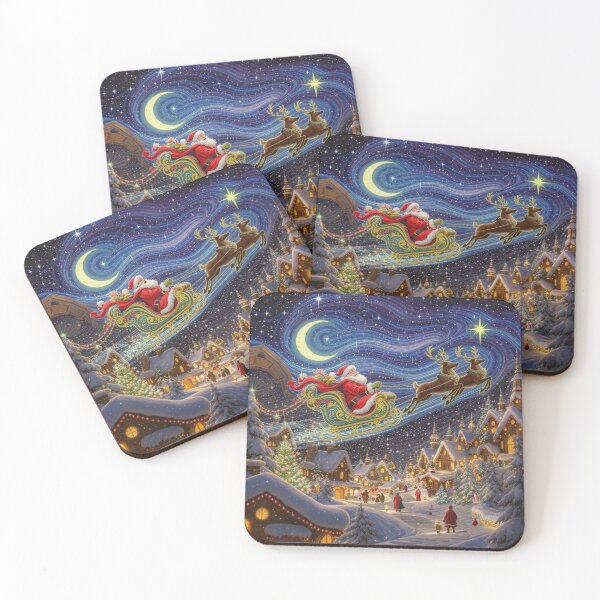 Item preview, Magical Christmas Village With Santa And His Sleigh designed and sold by GaffaDesigns.