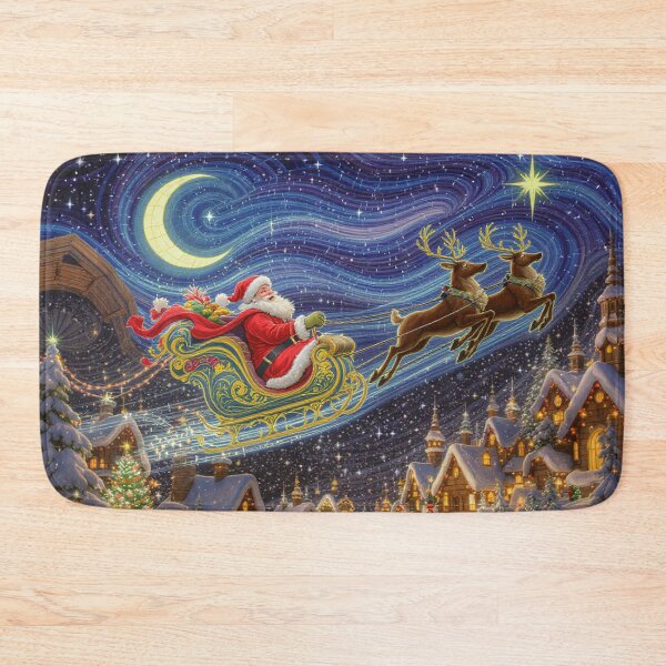 Item preview, Magical Christmas Village With Santa And His Sleigh designed and sold by GaffaDesigns.
