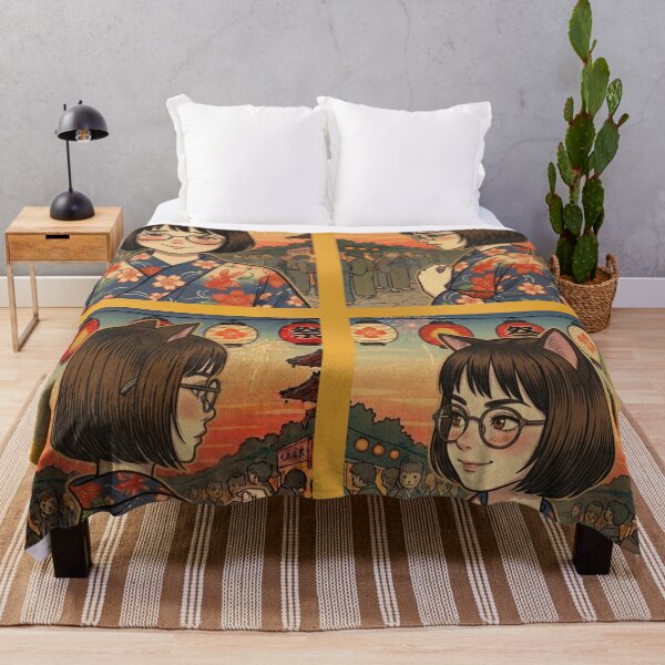 Item preview, Festive Whispers: The Cat-Eared Girl in Kimono designed and sold by Komatoya.