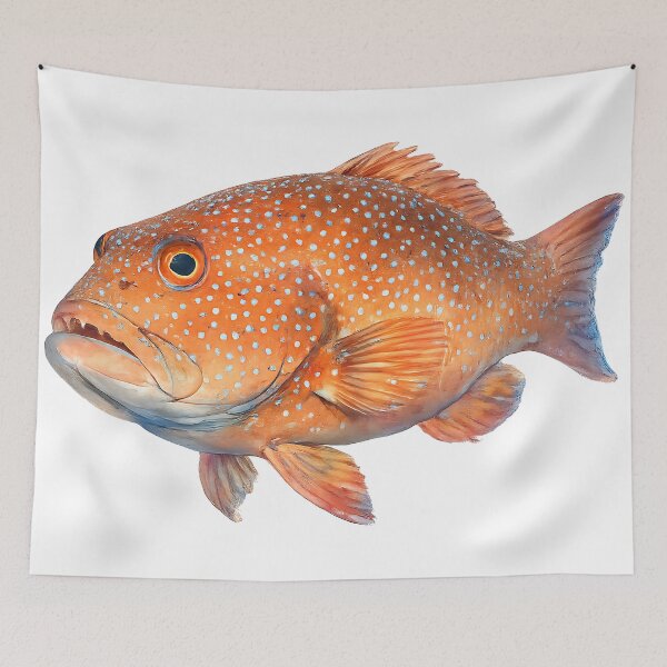 Item preview, Coral Trout — Painted Reef Fish in Watercolour designed and sold by Jaruart.
