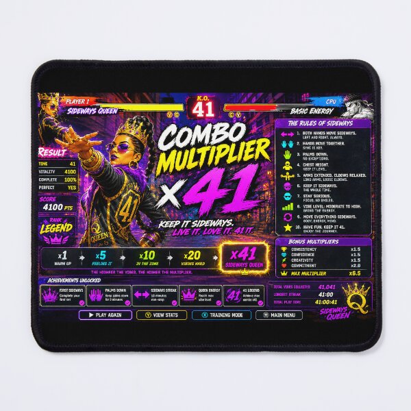 Item preview, 41 (forty-ooooone) SIDEWAYS SOCIETY COLLECTION - GAMING - Combo Multiplier x41 - Sideways Queen designed and sold by WheelieGdArt.