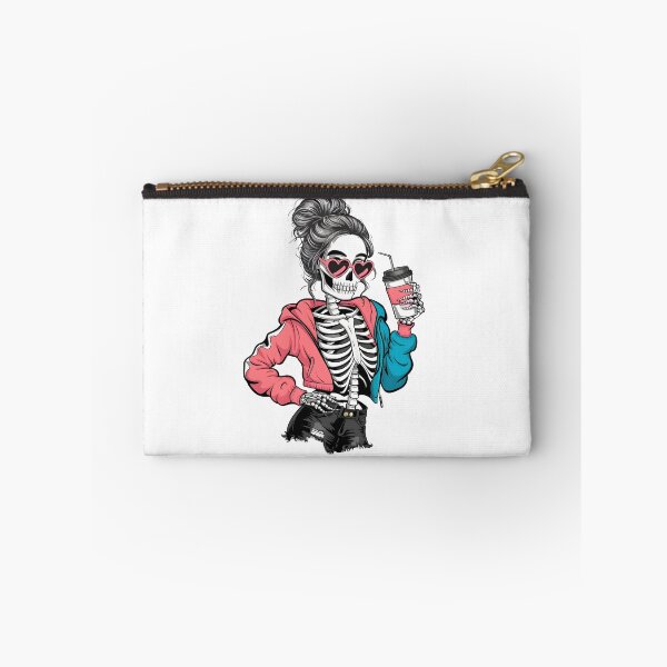 Item preview, Skeleton Girl Drinking Coffee designed and sold by BobaTeeStore.