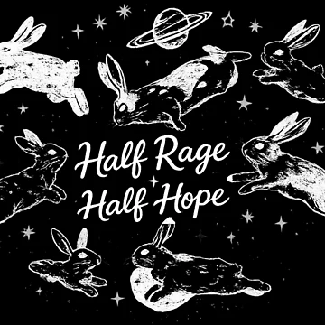 Artwork thumbnail, Half Rage Half Hope,Rage Resistance Rabbit by CloudyPress