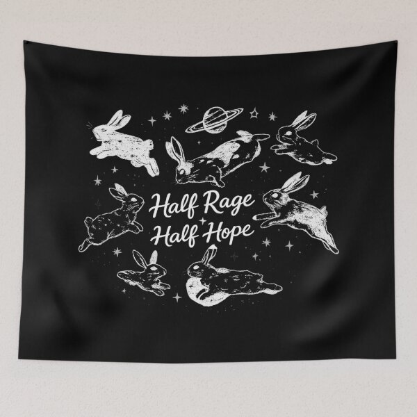 Item preview, Half Rage Half Hope,Rage Resistance Rabbit designed and sold by CloudyPress.