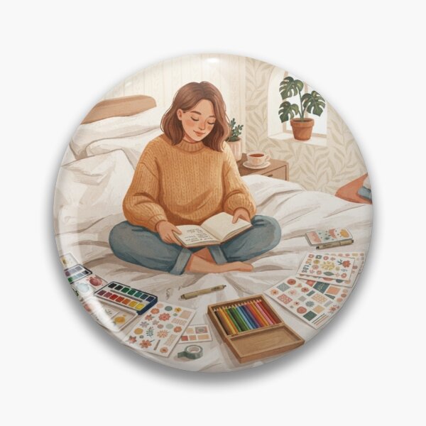 Item preview, Cozy Scrapbooking, Overhead Bed and Cat Illustration designed and sold by BlareBlare.