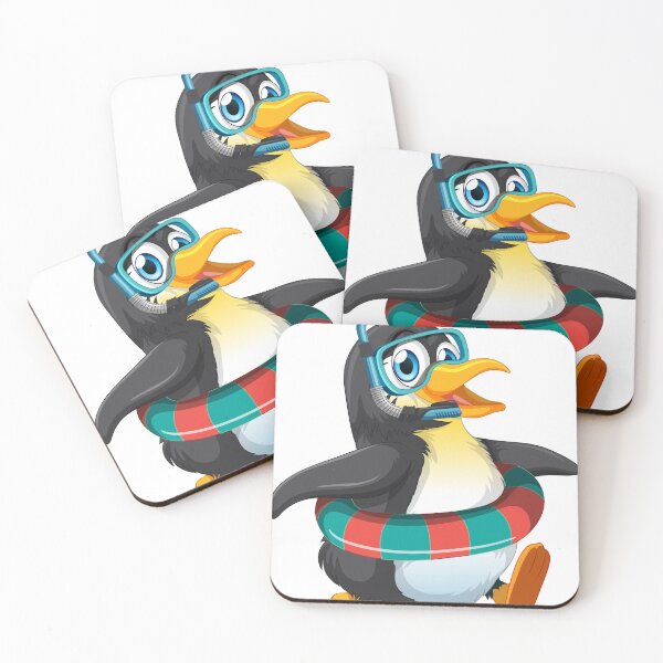 Item preview, Cute Snorkeling Penguin Cartoon  Summer Adventure Illustration designed and sold by HesselKelvin.