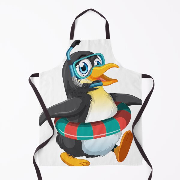 Item preview, Cute Snorkeling Penguin Cartoon  Summer Adventure Illustration designed and sold by HesselKelvin.