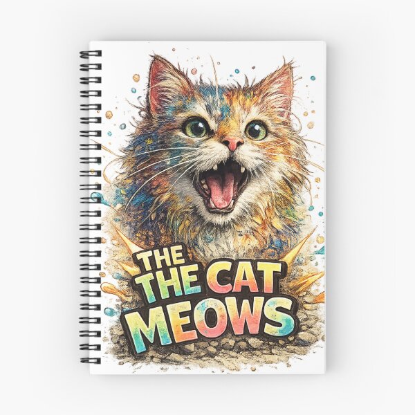 Item preview, The Cat Meows – Funny Colorful Cat designed and sold by CMA Design Studio.