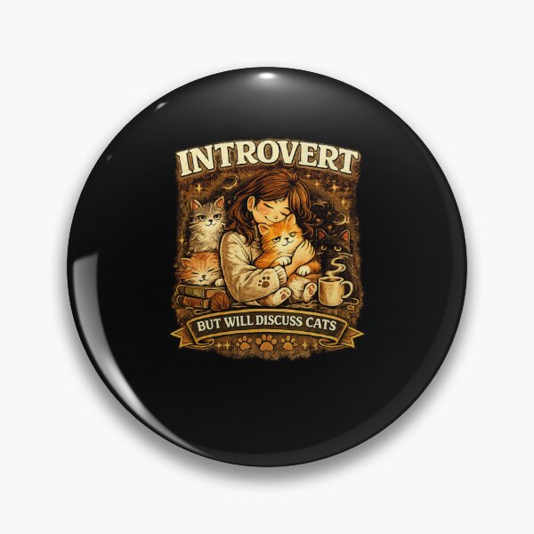 Item preview, Introvert But Will Discuss Cats designed and sold by RetroPlus.