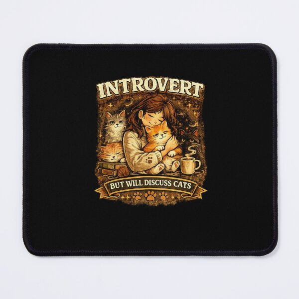 Item preview, Introvert But Will Discuss Cats designed and sold by RetroPlus.