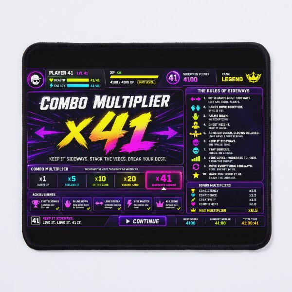 Item preview, 41 (forty-ooooone) SIDEWAYS SOCIETY COLLECTION - GAMING Combo Multiplier x41 designed and sold by WheelieGdArt.