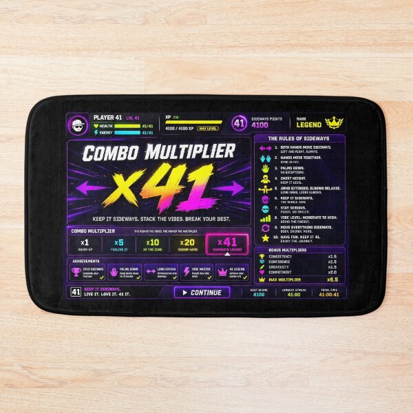Item preview, 41 (forty-ooooone) SIDEWAYS SOCIETY COLLECTION - GAMING Combo Multiplier x41 designed and sold by WheelieGdArt.