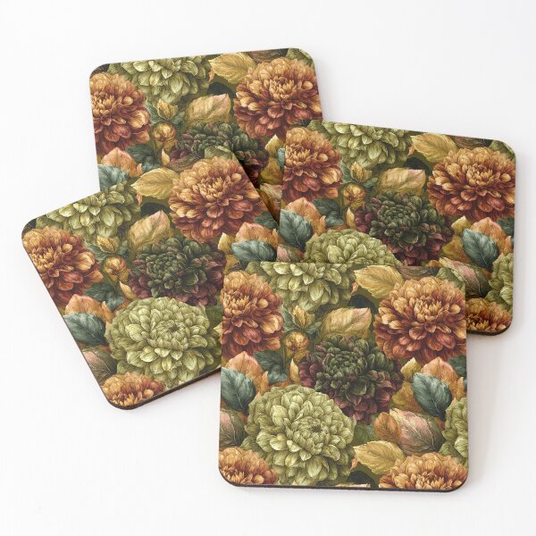 Item preview, Ornamental Dahlias Floral  - Botanical Garden Pattern  - Retirement Gifts For Men designed and sold by RoyalStarsPatts.