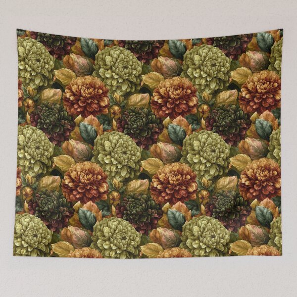 Item preview, Ornamental Dahlias Floral  - Botanical Garden Pattern  - Retirement Gifts For Men designed and sold by RoyalStarsPatts.