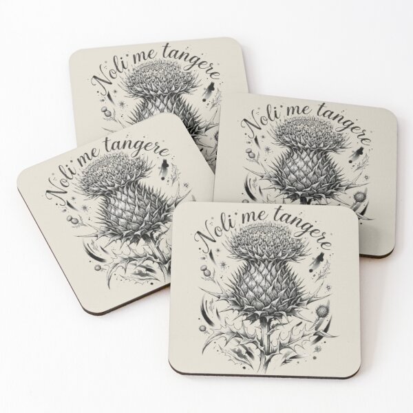 Item preview, ​Noli Me Tangere – Surreal Scottish Thistle Ink Illustration designed and sold by Nakrisa.